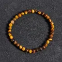 Bracelet Oeil de Tigre – Perles naturelles 4mm Taille M – Grossiste minéraux