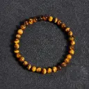 Bracelet Oeil de Tigre – Perles naturelles 4mm Taille S – Grossiste minéraux