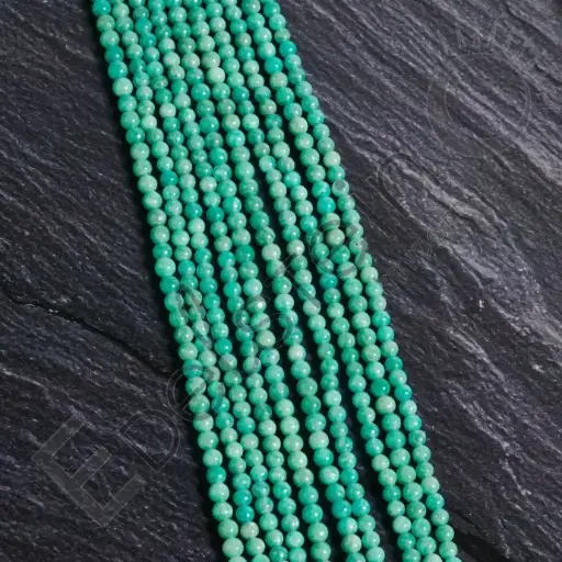 [FPE-AMA04] Fil de perles Amazonite – Perles naturelles 4mm – Grossiste minéraux