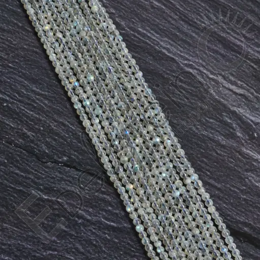 [FPE-LAB04] Fil de perles Labradorite – Perles naturelles 4mm – Grossiste minéraux