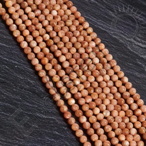 [FPE-PDLU06] Fil de perles Pierre de Lune – Perles naturelles 6mm – Grossiste minéraux