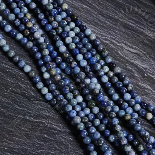 [FPE-SODA06] Fil de perles Sodalite - Perles naturelles 6mm – Grossiste minéraux