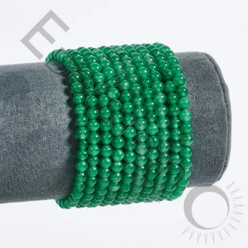 [BRC-AVE04-TS] Bracelet Aventurine verte – Perles naturelles 4mm Taille S – Grossiste minéraux