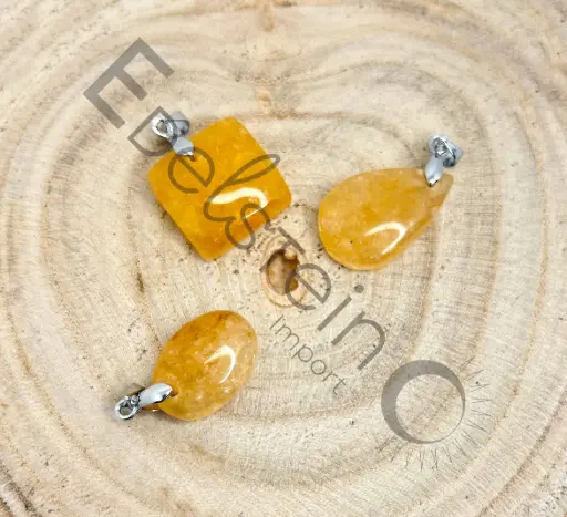 [PEN-AVENPE-TS] Pendentif en Aventurine Pêche – Pierres naturelles taille S – Grossiste minéraux