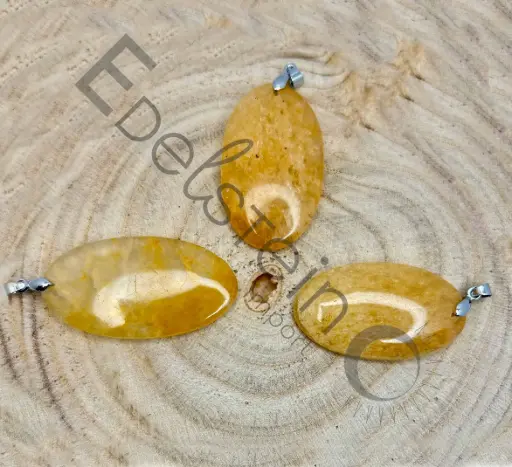 [PEN-AVENPE-TL] Pendentif en Aventurine Pêche – Pierres naturelles taille L – Grossiste minéraux