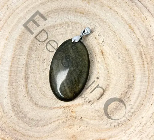 [PEN-OBSDO-TL] Pendentif en Obsidienne dorée – Pierres naturelles taille L – Grossiste minéraux