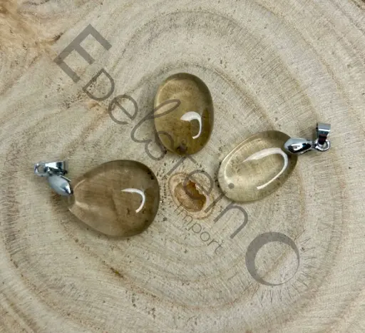 [PEN-QUFU-TS] Pendentif en Quartz fumé – Pierres naturelles taille S – Grossiste minéraux
