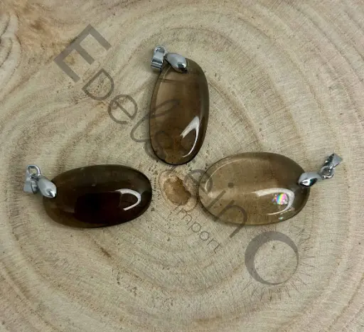 [PEN-QUFU-TM] Pendentif en Quartz fumé – Pierres naturelles taille M – Grossiste minéraux