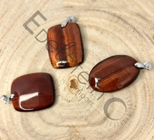 [PEN-ODTA-TL] Pendentif en Oeil de Taureau – Pierres naturelles taille L – Grossiste minéraux