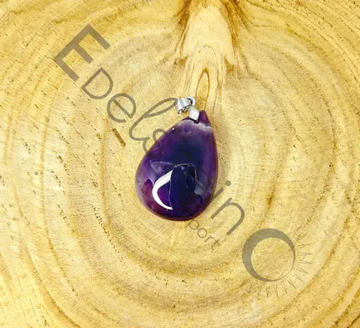 [PEN-AMECHE-M] Pendentif en Améthyste Chevron – Pierres naturelles Taille M – Grossiste minéraux