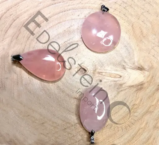 [PEN-QURO-TL] Pendentif en Quartz Rose  - Pierres naturelles Taille L – Grossiste minéraux